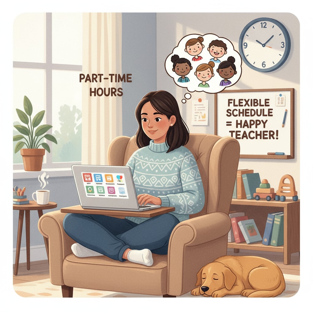 Special education teacher doing remote part-time work