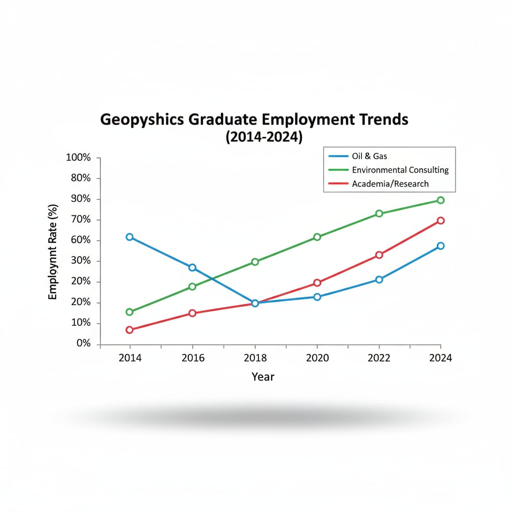 Employment trends of geophysics graduates, relevant to employment dilemmas and career development