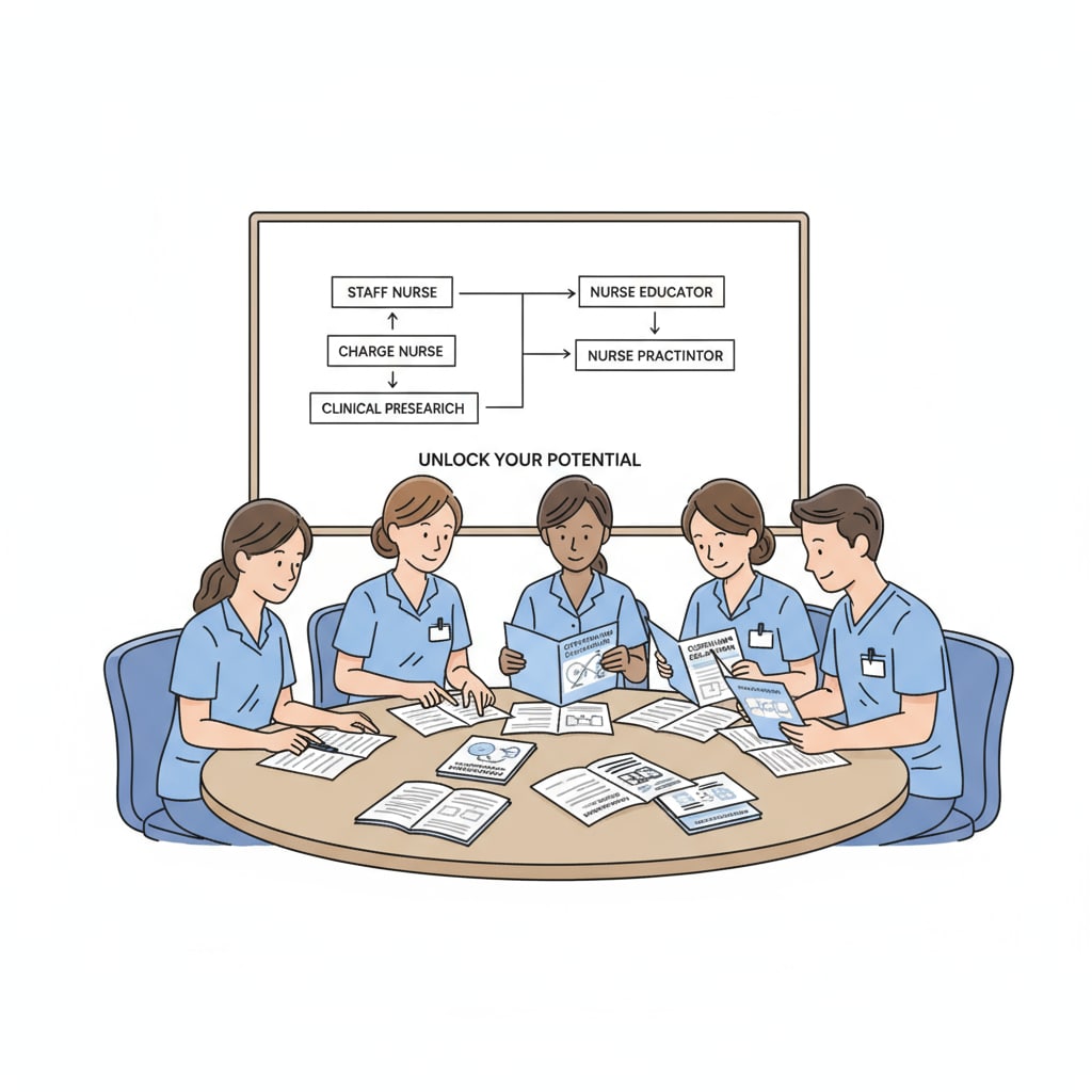 Nurses exploring educational opportunities for career transition with master's degrees