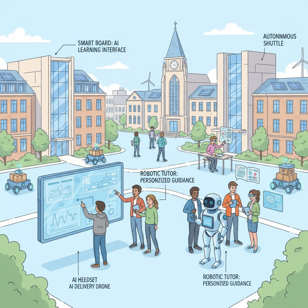 Artificial intelligence, university education, and automation in a campus setting