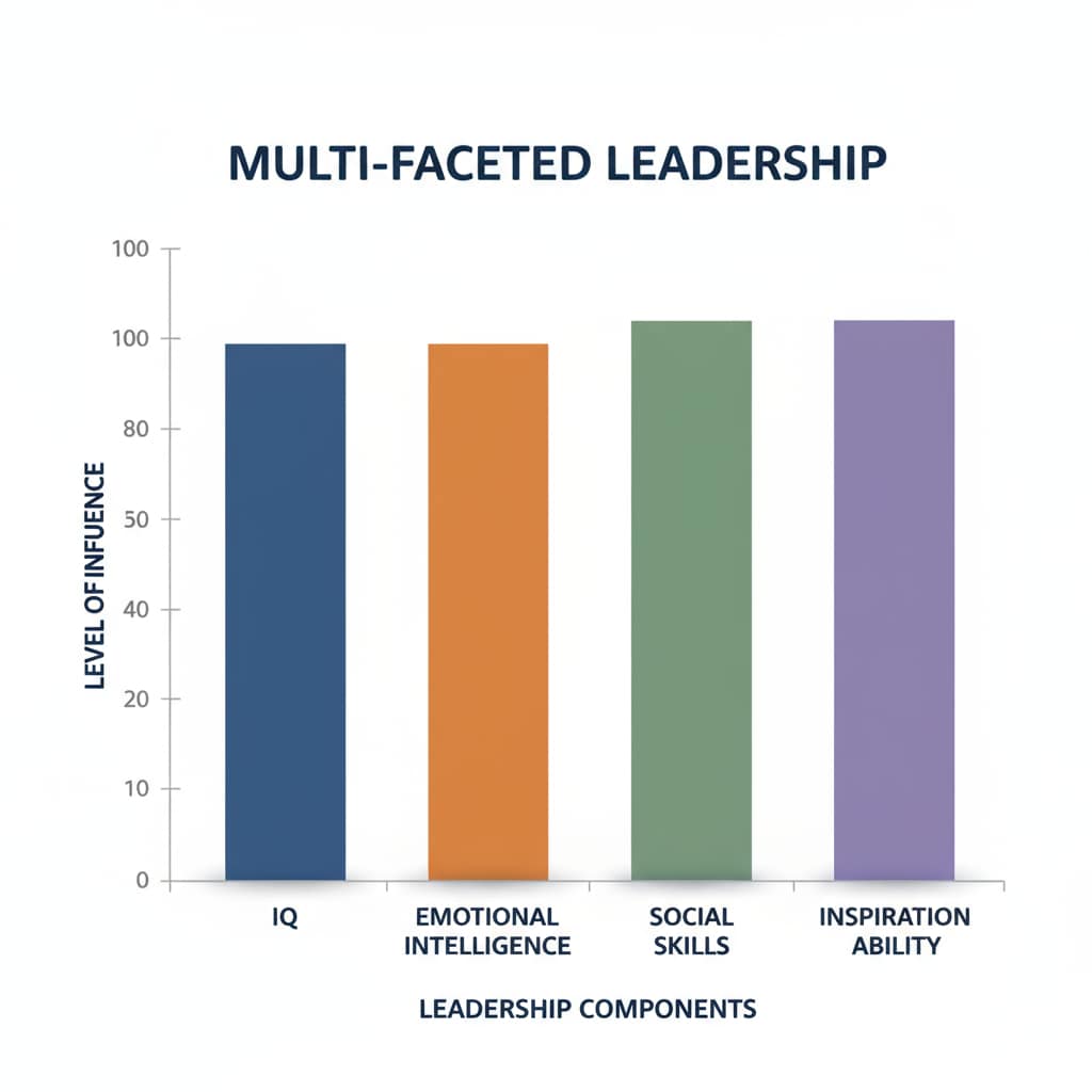Graph depicting the various elements related to General Motors, IQ research, and leadership