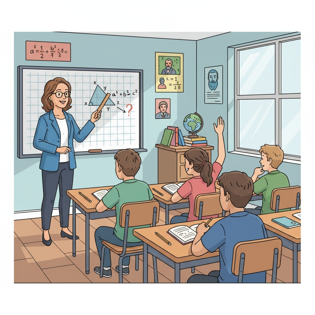 An engineer-turned-educator teaching math in a classroom