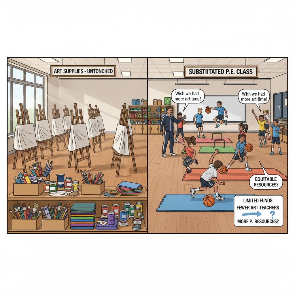Contrast of resources in special courses and physical education during teacher absence related to special courses, teacher absence, physical education class substitution, resource allocation