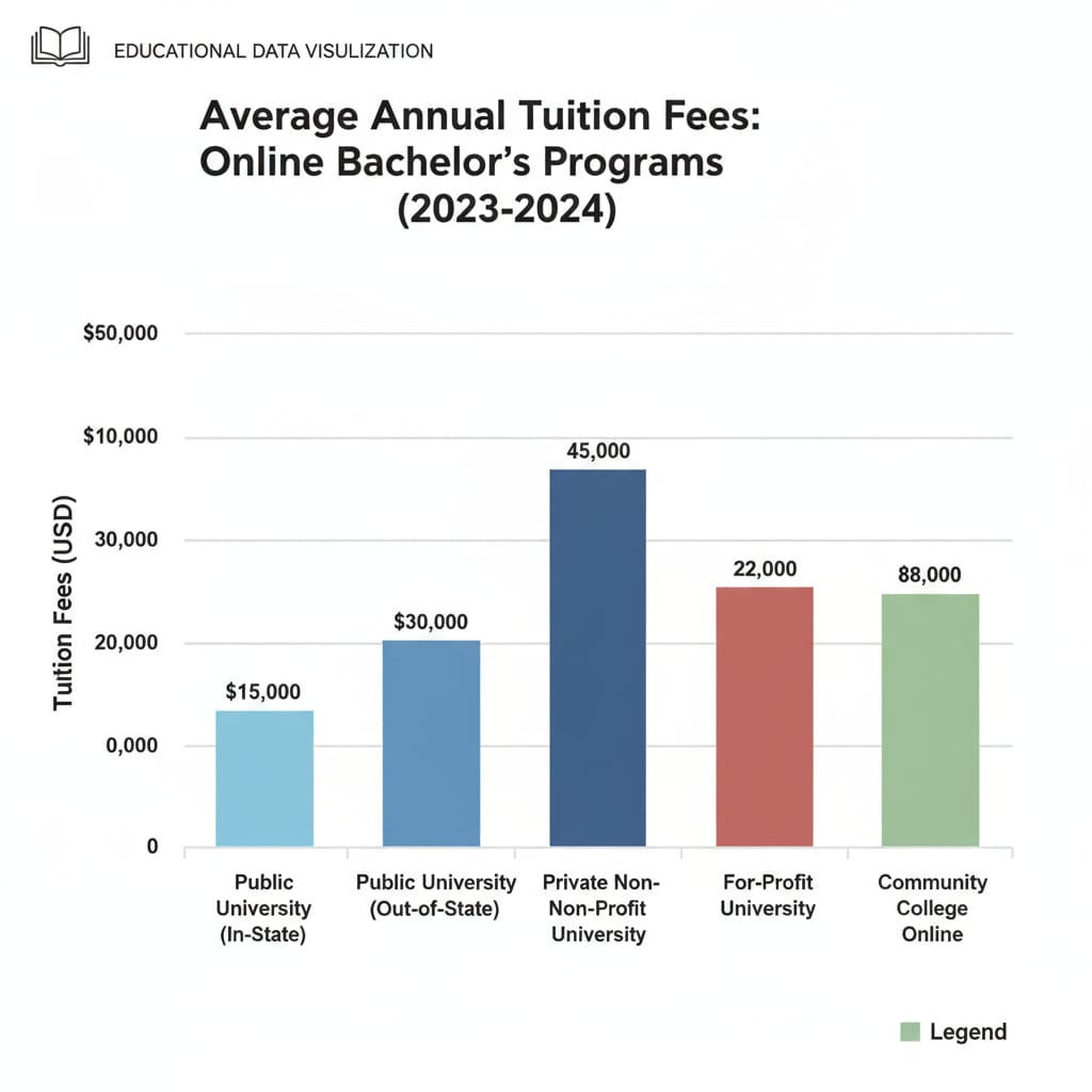 Comparison of tuition fees for online bachelor's degrees related to educational costs, data analysis, and career planning