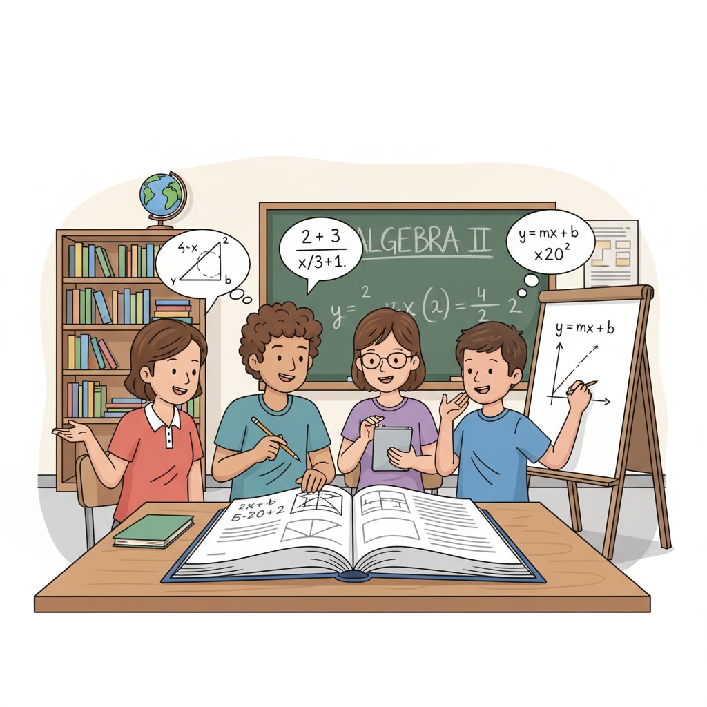 Students studying high school math, standardized tests, and learning resources together