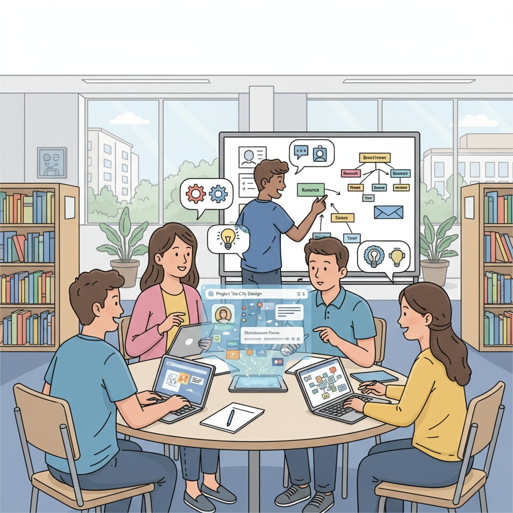 Students collaborating on a social learning platform
