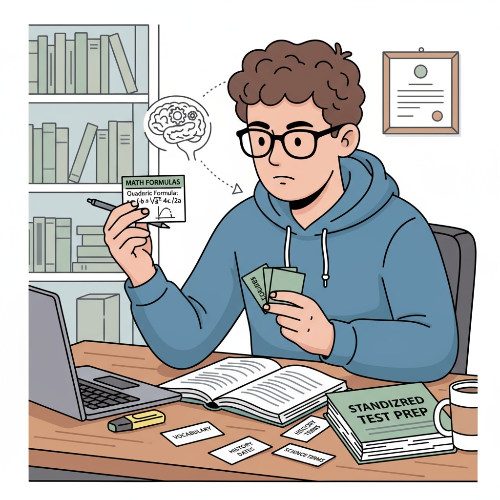 A student preparing for a standardized test, emphasizing the overemphasis on memory in such tests.