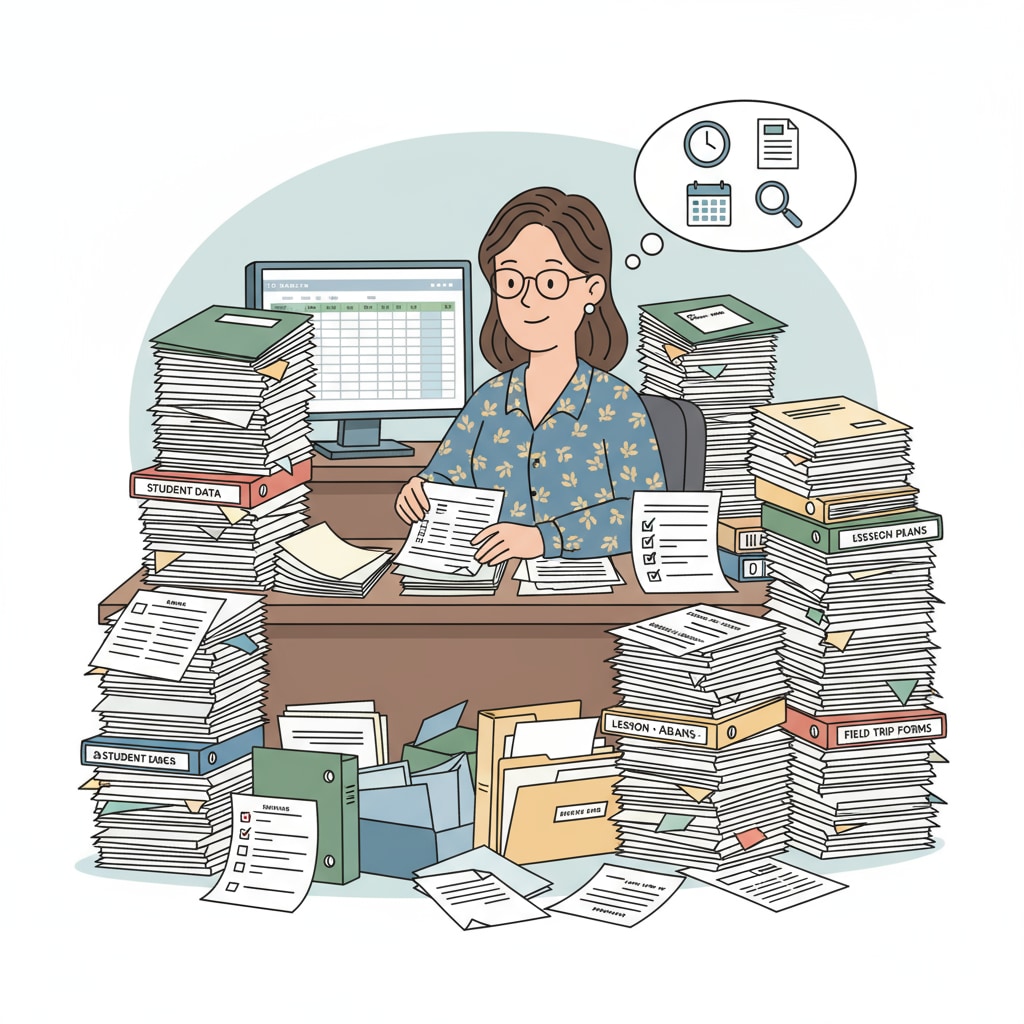 A K12 teacher facing administrative burdens including data documentation and lesson plan micromanagement