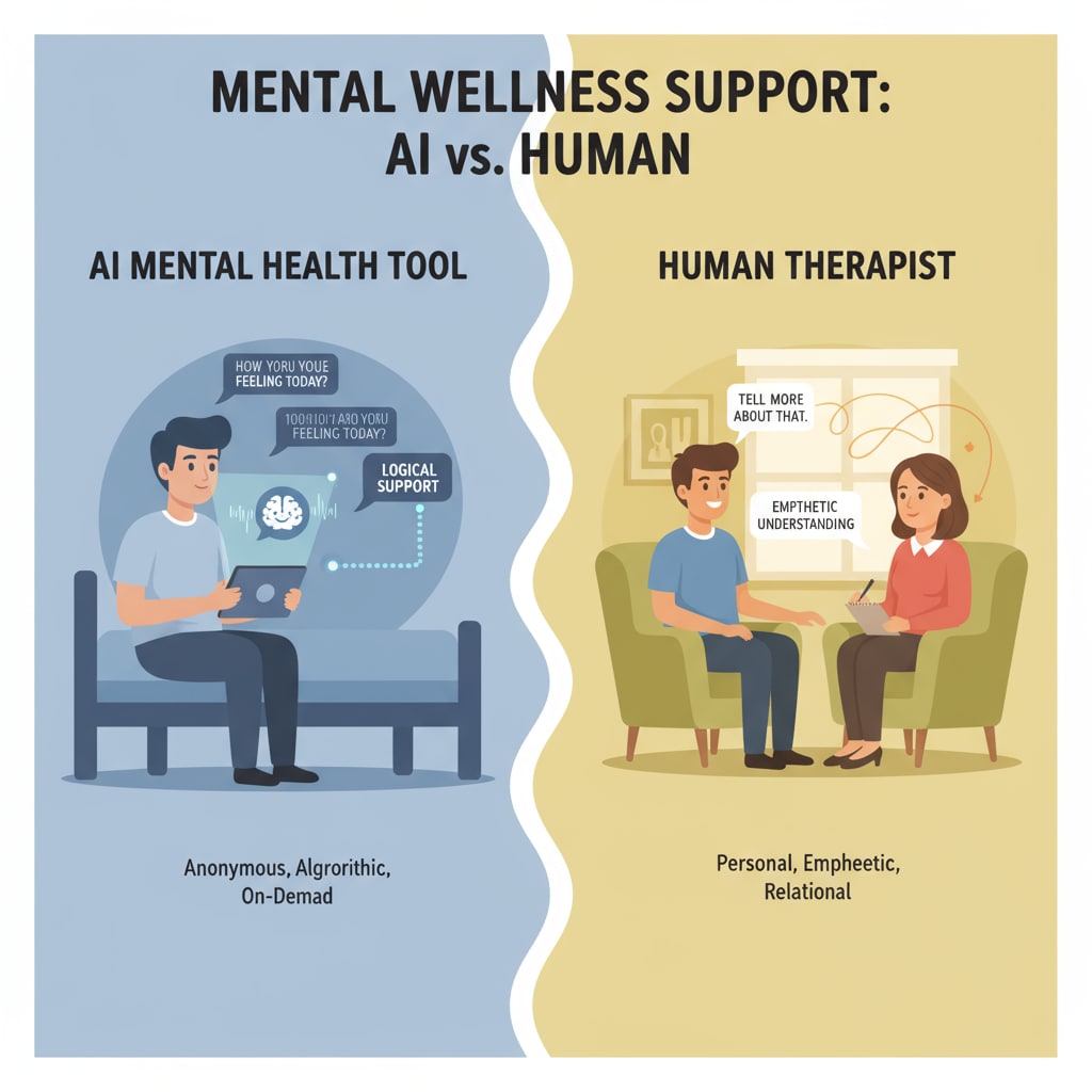Comparison of AI and human in K12 mental health support through psychotherapy and research questionnaires