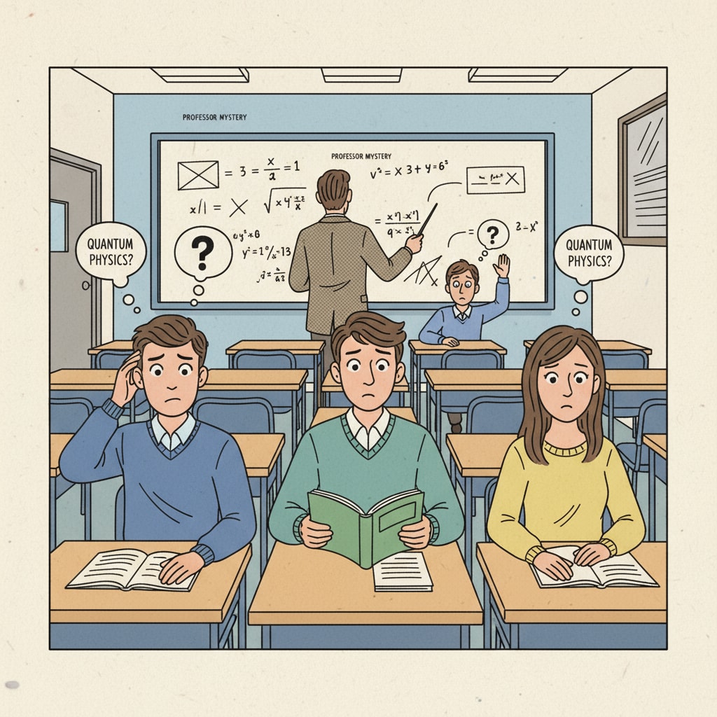 Students in a professional school classroom lacking clear learning goals due to pedagogical knowledge gap