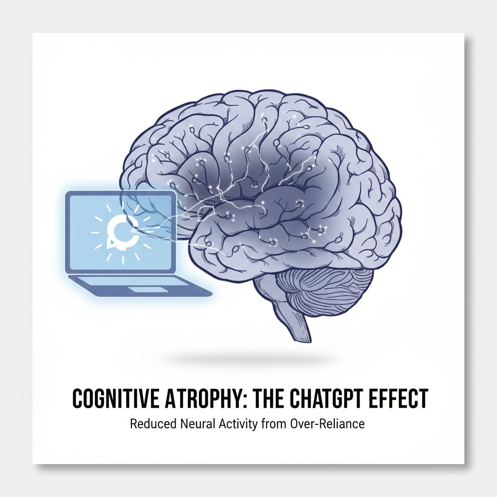Illustration showing how over - reliance on ChatGPT affects students' cognitive development in the context of education and cheating