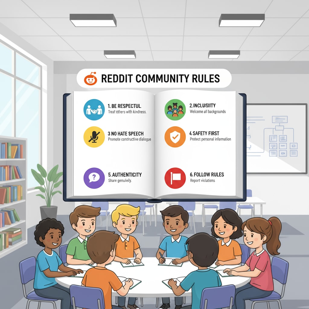 Community rules of Reddit education network promoting a positive space for educators