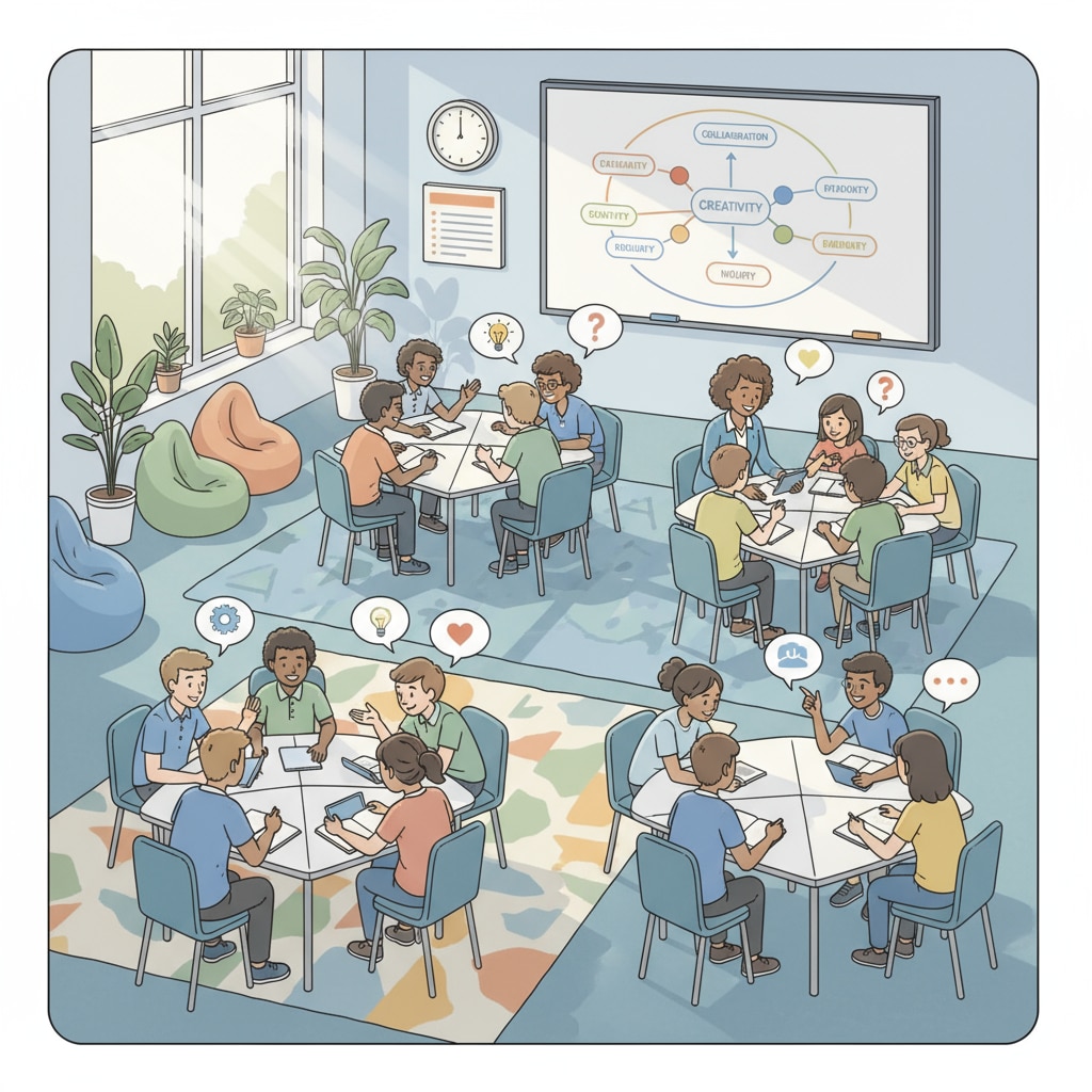 Classroom scene demonstrating innovative teaching methods