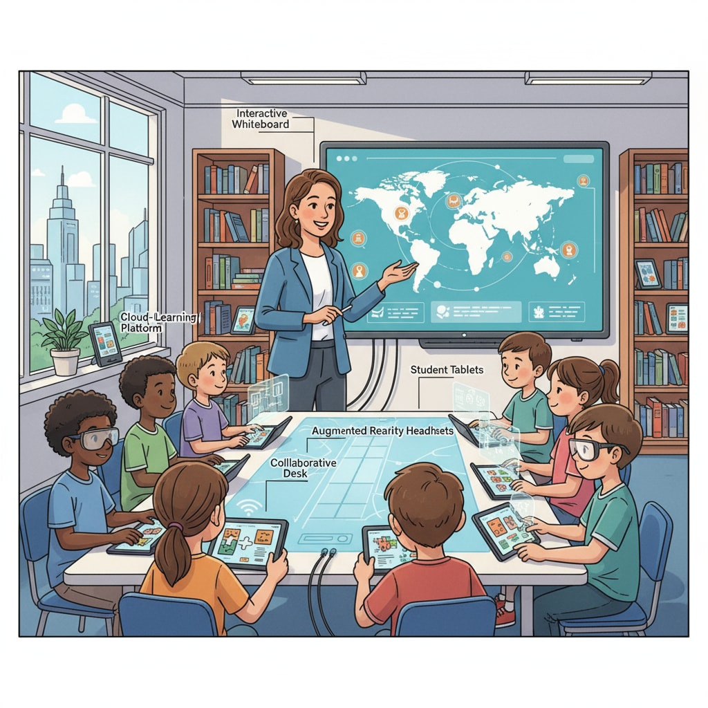 Teacher using digital tools for interactive learning, related to educational innovation