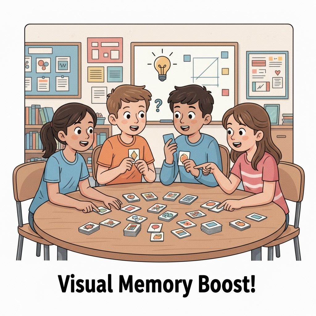 K12 students enhancing visual memory through an activity