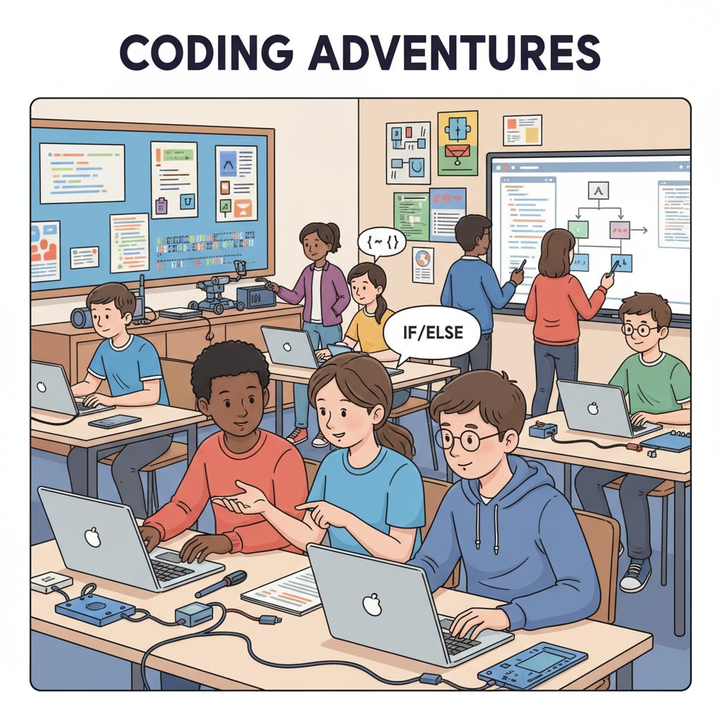 Students working on coding projects relevant to software engineering major change