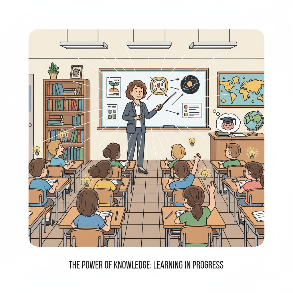 A classroom scene highlighting the influence of a teacher as part of the podcast stories