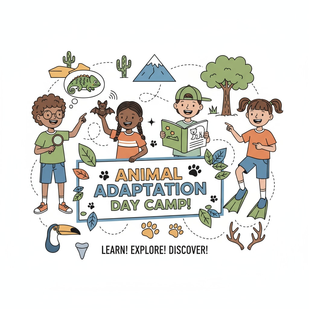 Kids excited about an animal adaptation day camp