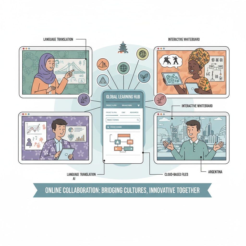 International students collaborating on an open learning platform without censorship