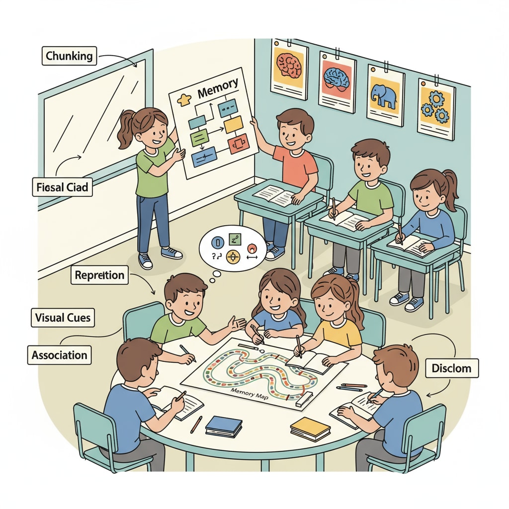 K12 students engaged in memory development activity
