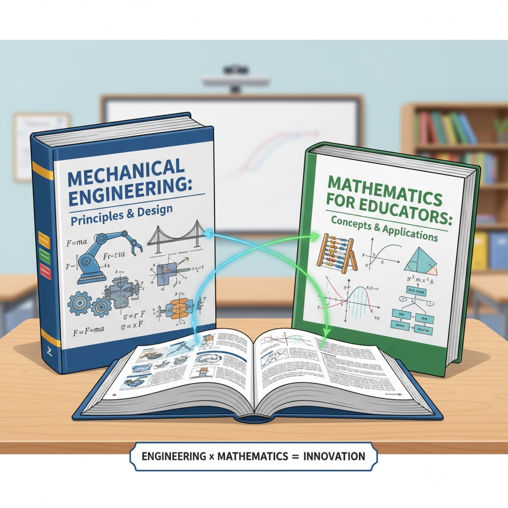 A student exploring the connection between mechanical engineering and math teaching
