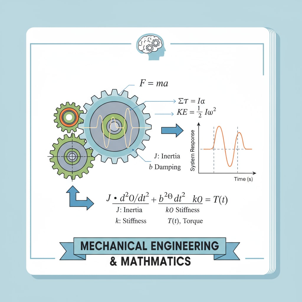Illustration of the relationship between mechanical engineering and math