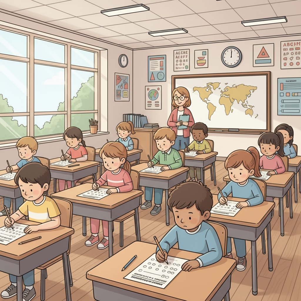 Students taking a standardized test which may overemphasize memory and under-assess critical thinking