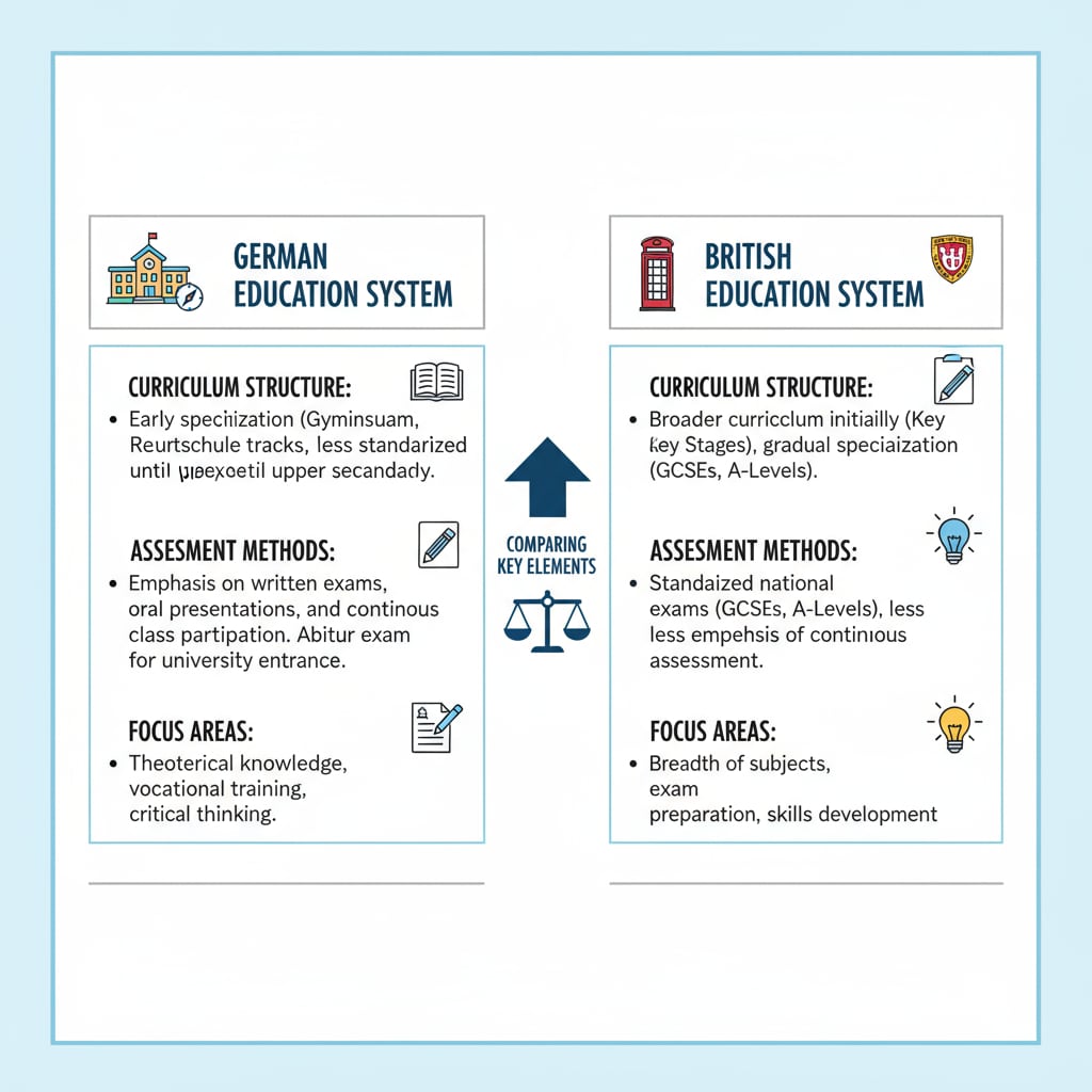 Comparison of German and British education systems relevant to university applications and predicted grades
