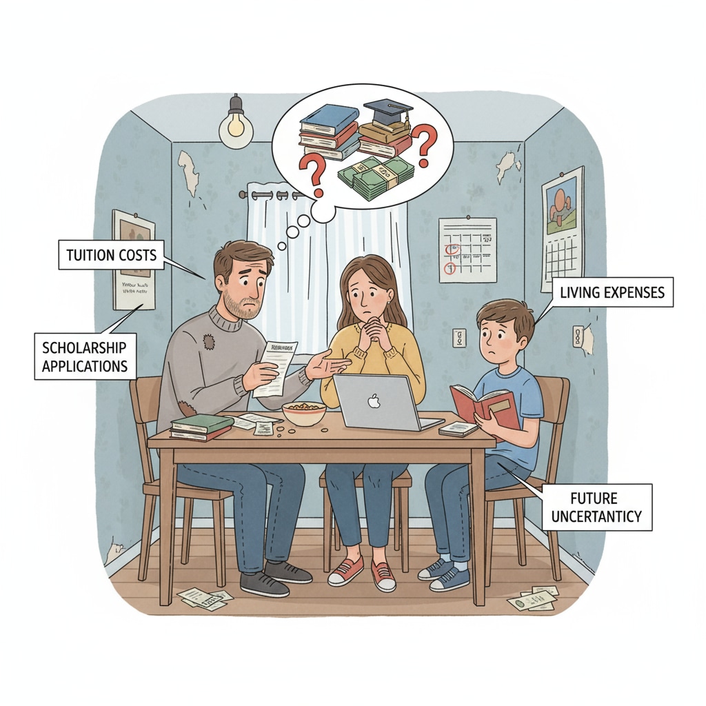 Low-income family facing challenges in family education and parental involvement due to financial constraints