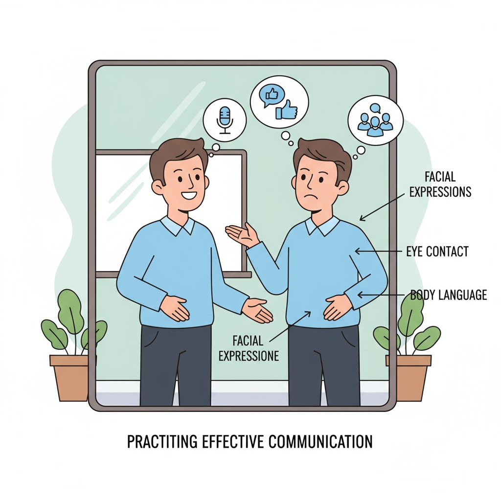 A person practicing communication skills for an interview in a short time