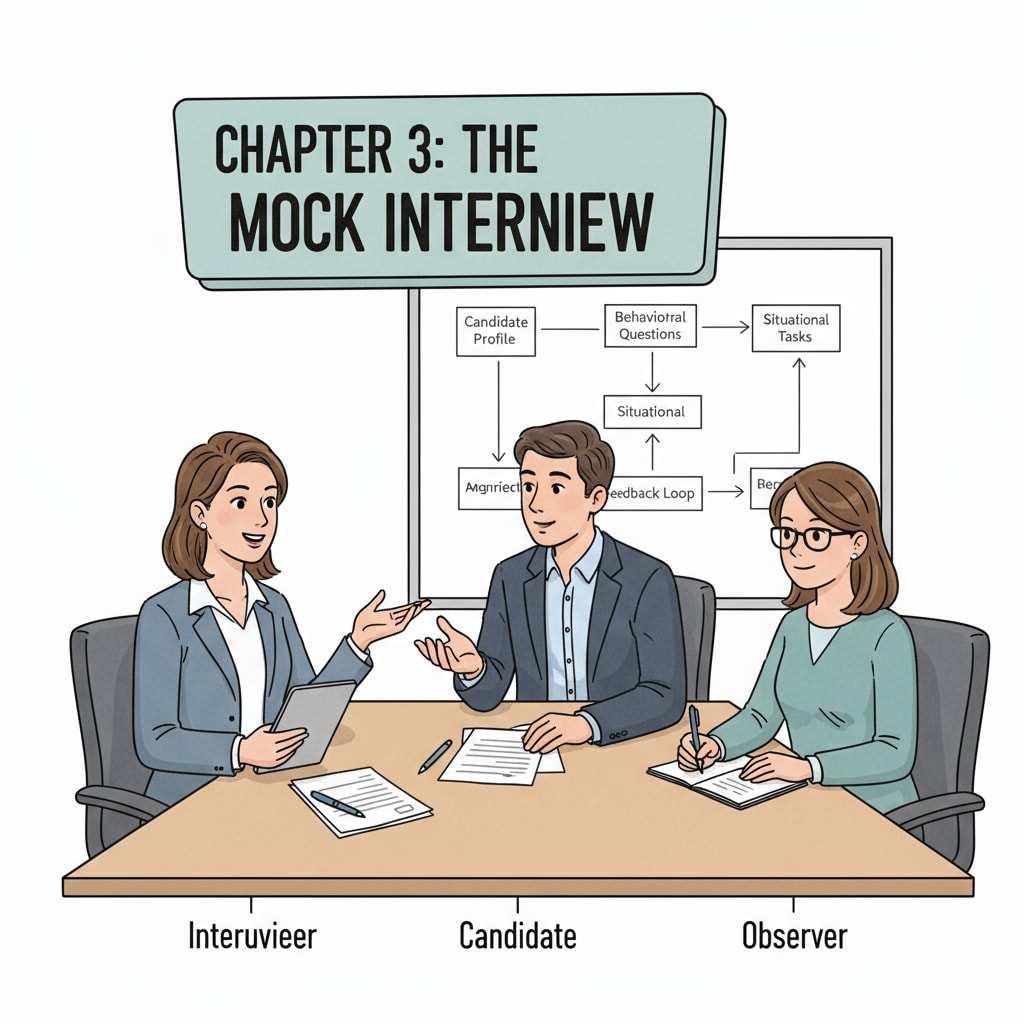 People conducting a mock interview to improve communication skills for an upcoming interview