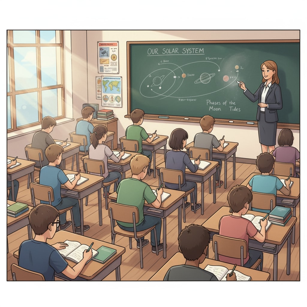 A classroom scenario highlighting the focus on academic knowledge in school education