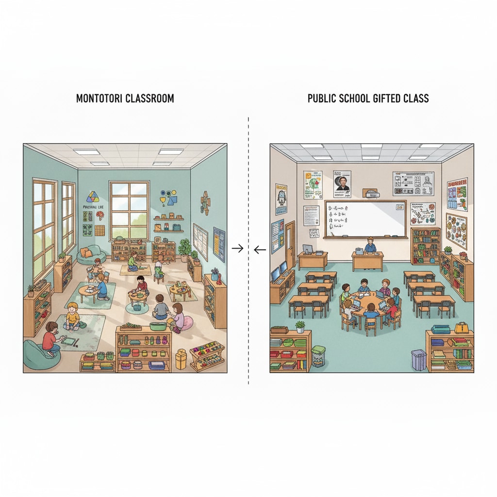 Comparison of educational environments for gifted young children during transition