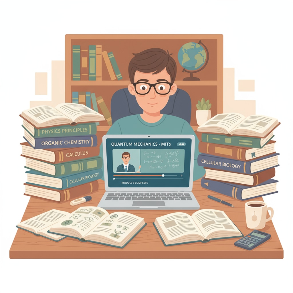 Software engineering student self-studying hard science concepts for a major transition