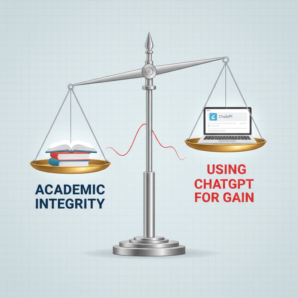 The conflict between academic integrity and using ChatGPT for advantage