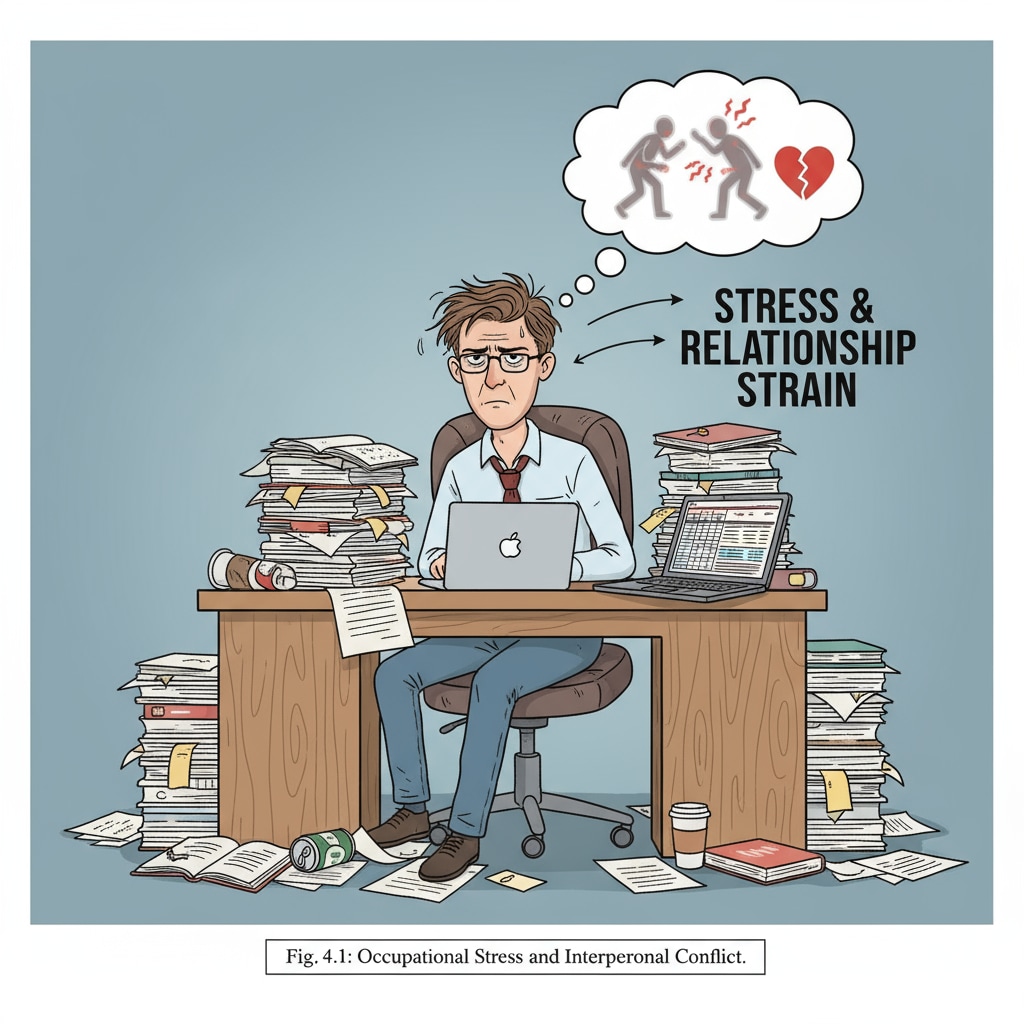 A stressed teacher potentially affected by factors leading to relationship problems in school