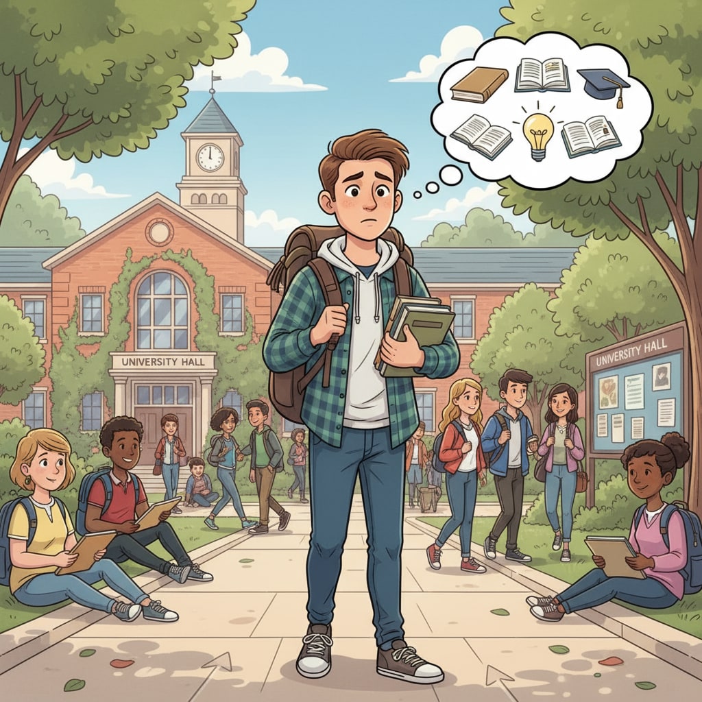 A home-schooled high school student starting their college journey