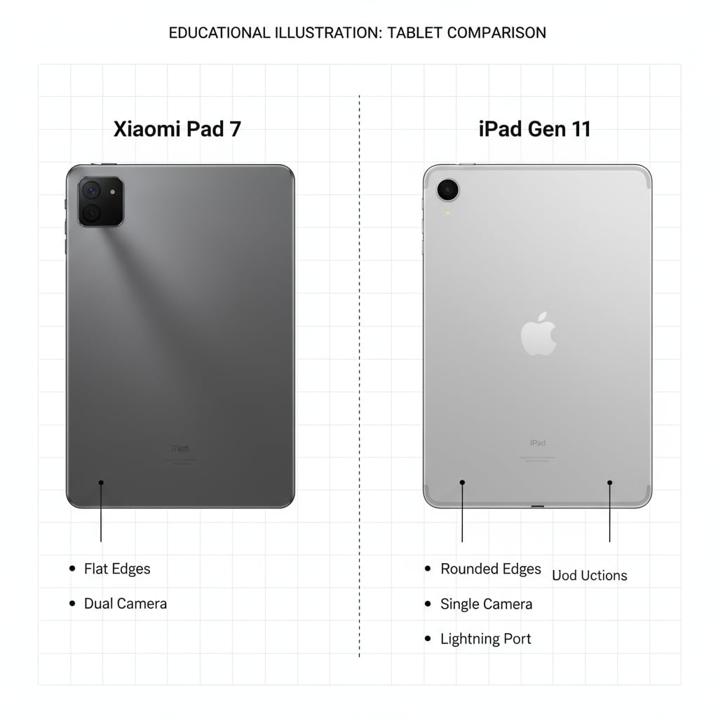 Comparison of Xiaomi Pad 7 and iPad Gen 11 for tablet selection considering learning needs and durability