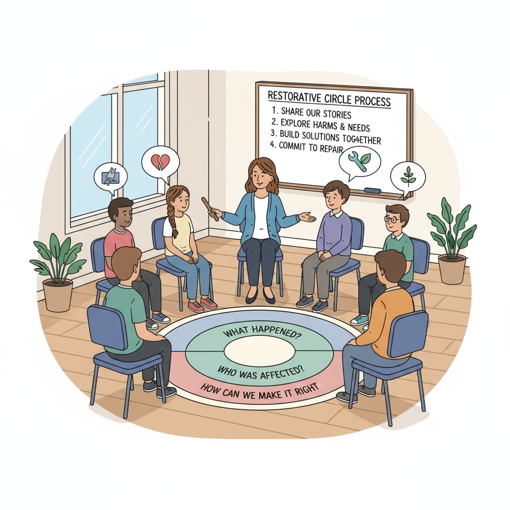 A restorative circle activity relevant to restorative discipline, parental demands, and school management