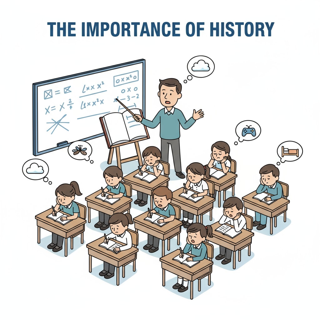 Bored students in a formal education classroom, highlighting the limitations of traditional learning.