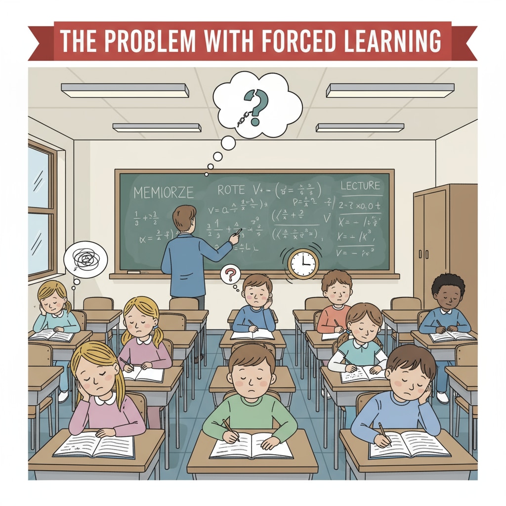 A visual representation of the implications of the education system's wrong assumption on student behavior.