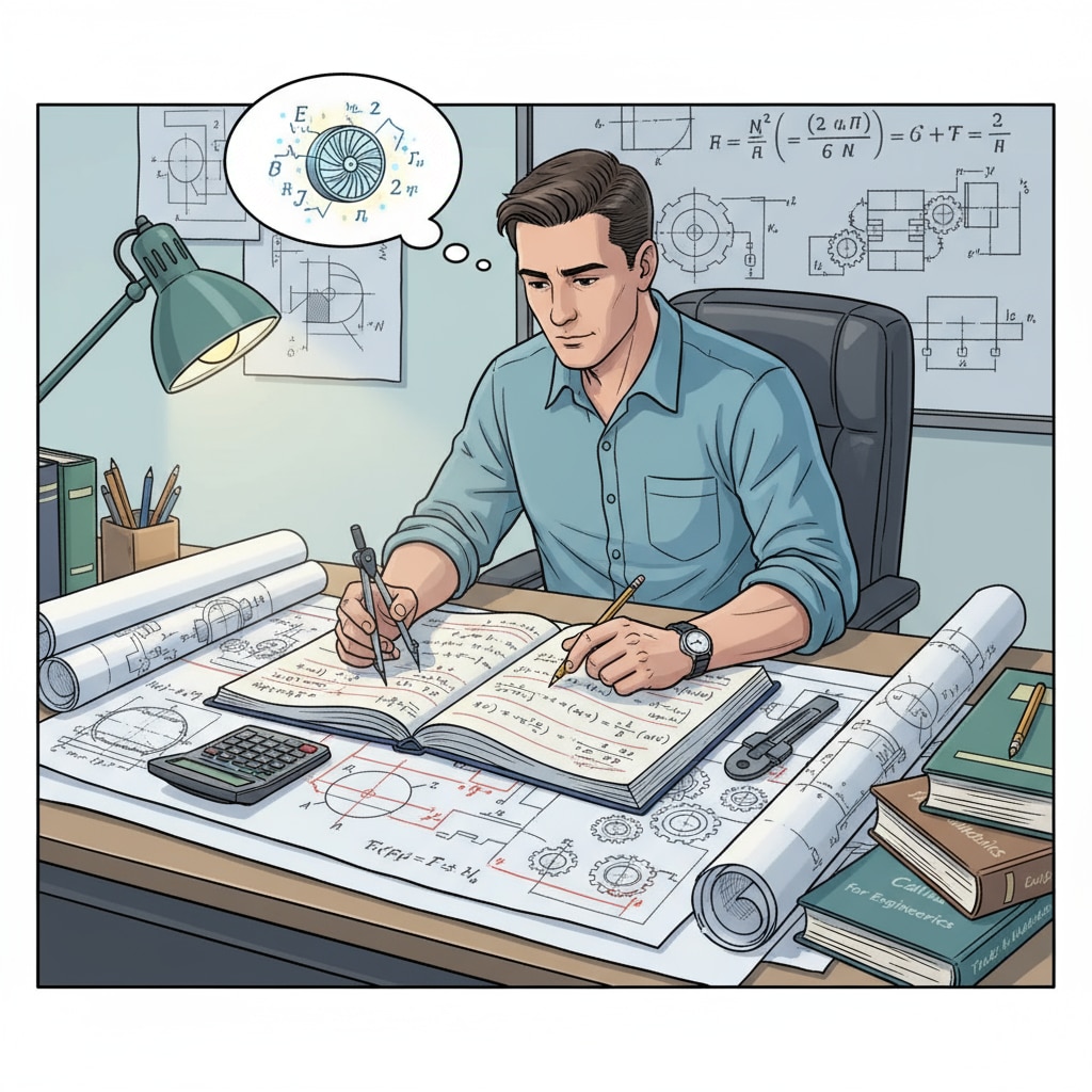 A mechanical engineer using math in a design project, related to the application of mechanical engineering knowledge in mathematics education