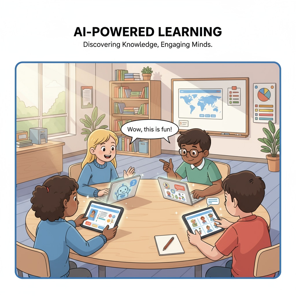 K12 students using AI education tools for learning support