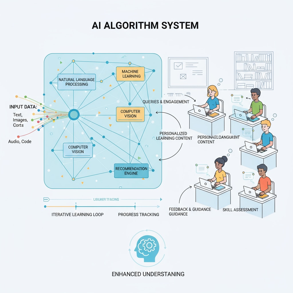 AI algorithm system in an educational setting