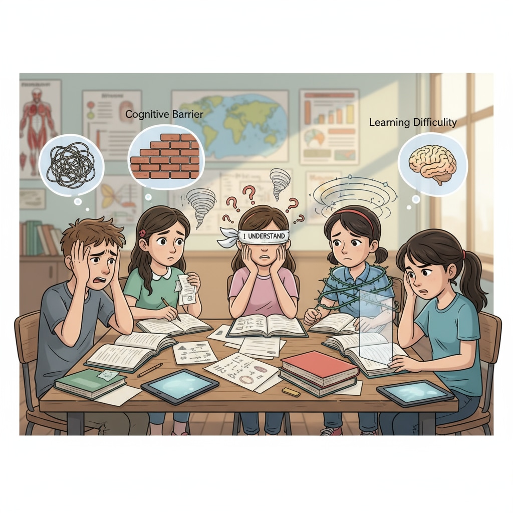 K12 students showing signs of learning difficulties, cognitive barriers, and self-denial
