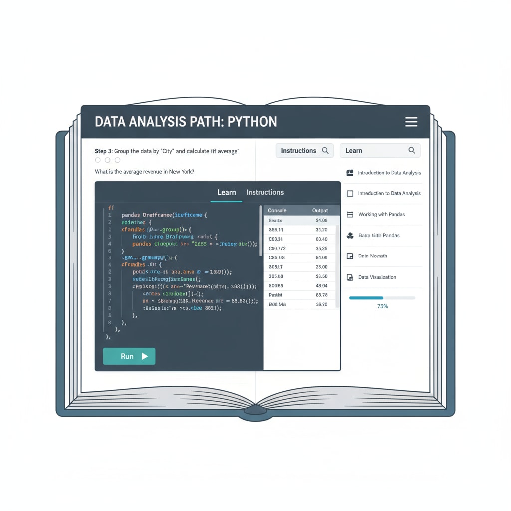 A screenshot of Codecademy's data analysis course interface related to data analysis, free courses, and learning resources