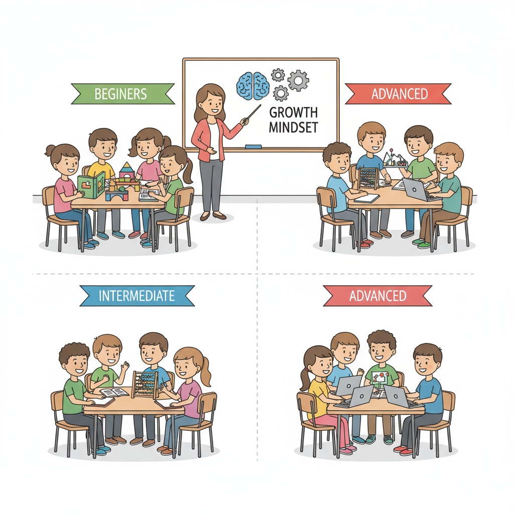 Classroom with students sorted for math education, related to teacher shortage and student tracking