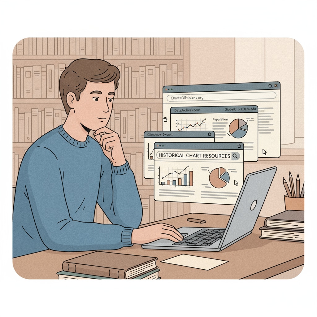 Person searching for historical chart resources on the internet.