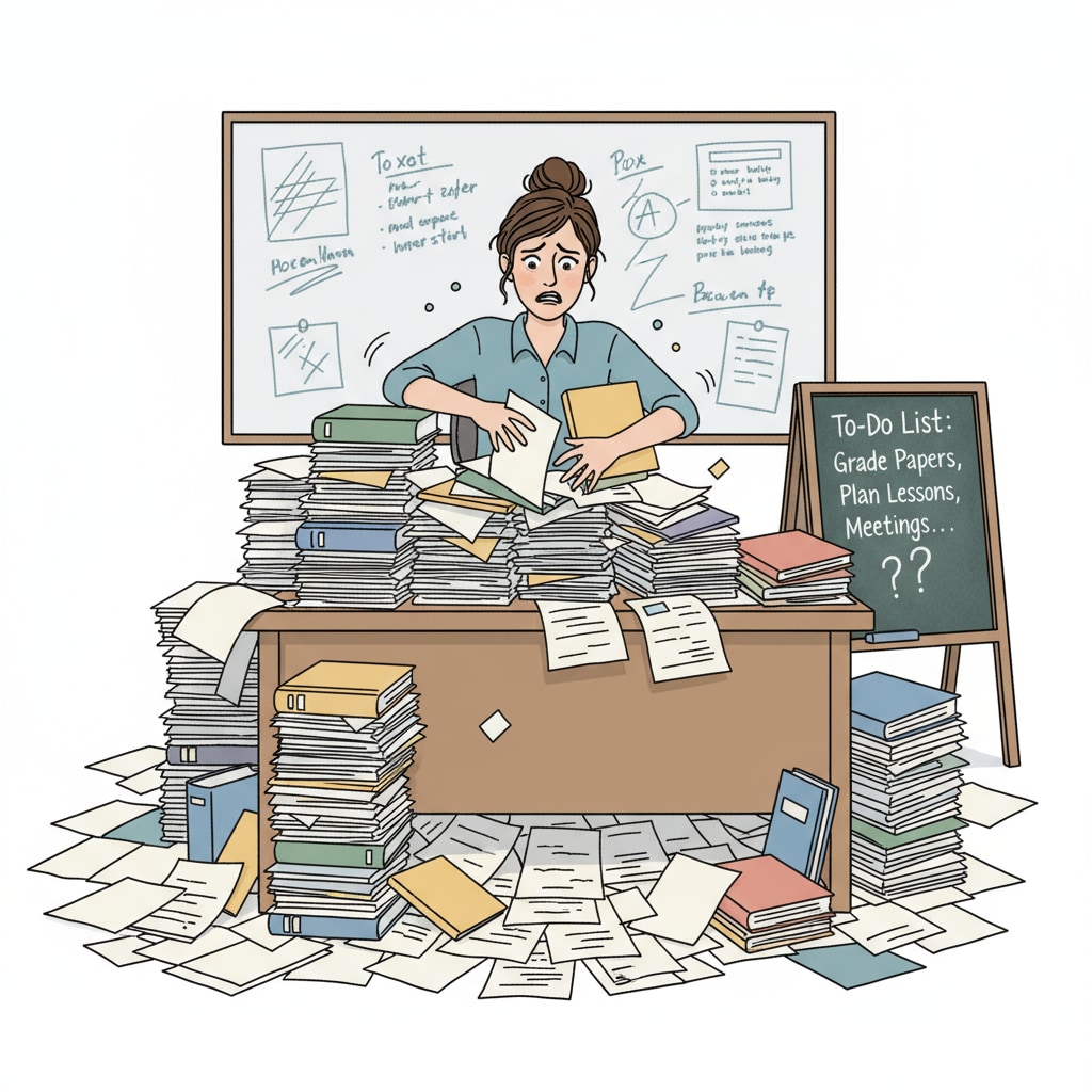 A teacher struggling with excessive teaching documentation in K12 education