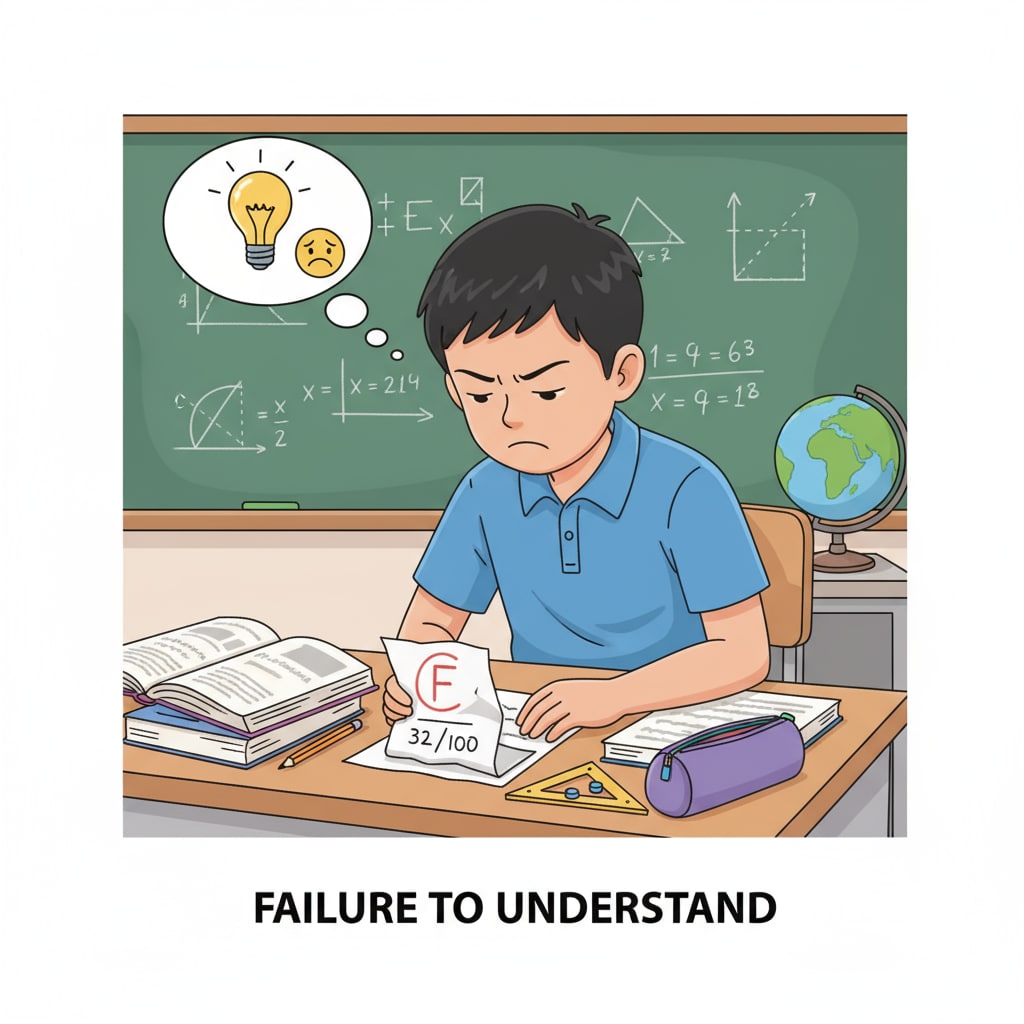 Student with learning disabilities feeling self-loathing due to a low test score